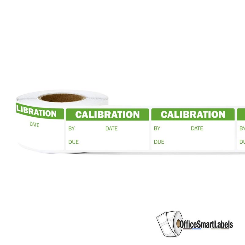 OfficeSmartLabels Calibration Stickers - 2 x 1 Inch Mini Label - Write On Adhesive for NIST & ISO-9000 Calibration Inspection Quality Control Mini Label Stickers - 300 Count/Roll - Image 2